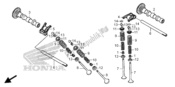 Toutes les pièces pour le Arbre à Cames Et Soupape du Honda CBR 500R 2013