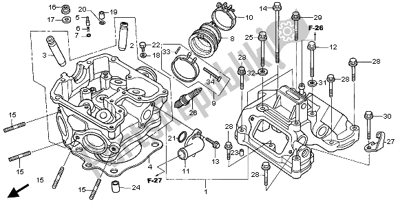 Tutte le parti per il Testata del Honda XR 650R 2000