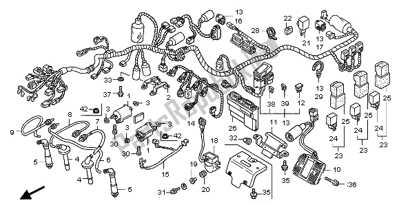 Tutte le parti per il Cablaggio E Bobina Di Accensione del Honda CB 1300 2007