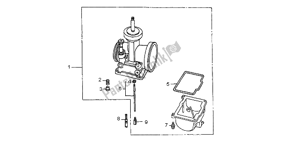 Todas las partes para Kit De Piezas Opcionales Del Carburador de Honda CR 125R 1998