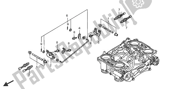 Tutte le parti per il Corpo Farfallato (parti Componenti) del Honda VFR 800 2005