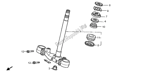 Tutte le parti per il Gambo Dello Sterzo del Honda ST 1100 1996