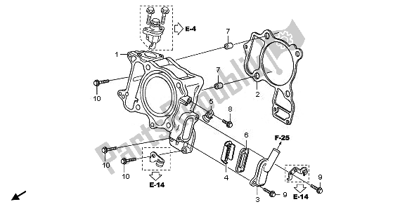 Alle onderdelen voor de Cilinder & Membraan van de Honda NSS 250S 2008