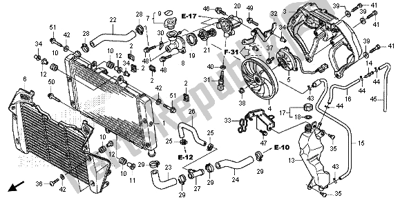 Todas las partes para Radiador de Honda CB 1000R 2013