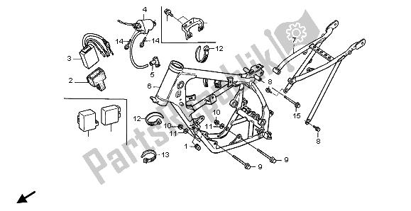 Todas las partes para Cuerpo Del Marco de Honda CR 85 RB LW 2004