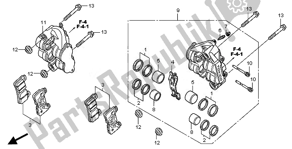 Todas las partes para Pinza De Freno Delantero de Honda CBR 1000 RR 2011