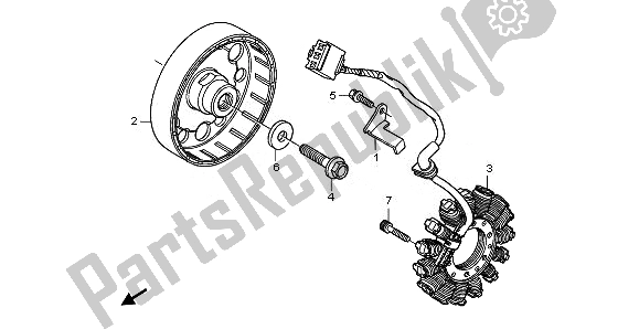 All parts for the Generator of the Honda CB 600F Hornet 2011