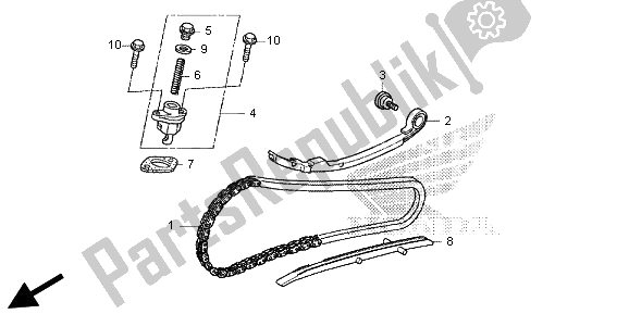 All parts for the Cam Chain & Tensioner of the Honda SH 300 RA 2013