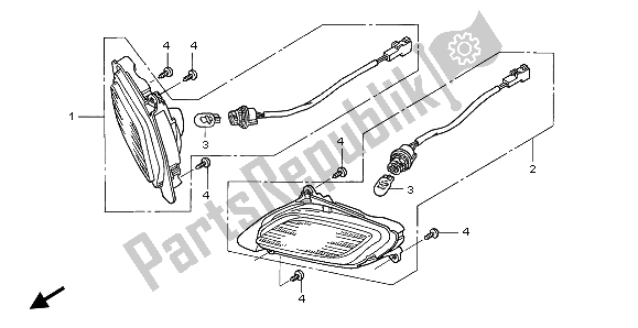 Tutte le parti per il Winker del Honda ST 1300A 2003