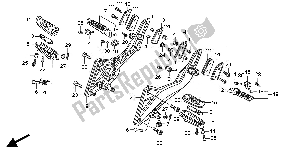 Alle onderdelen voor de Stap van de Honda CBR 600 FA 2011