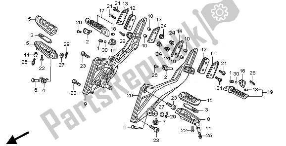 Alle onderdelen voor de Stap van de Honda CBR 600 FA 2011