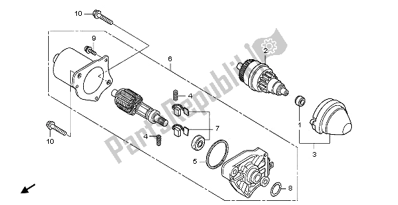 Tutte le parti per il Motorino Di Avviamento del Honda NHX 110 WH 2013