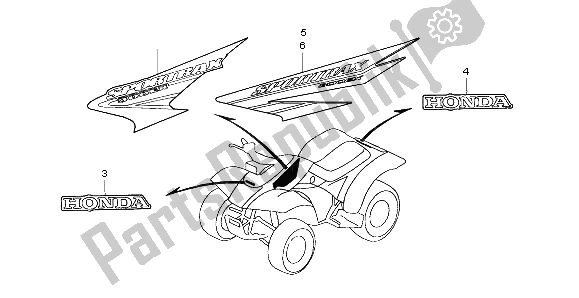 All parts for the Mark of the Honda TRX 300 EX Fourtrax 2004