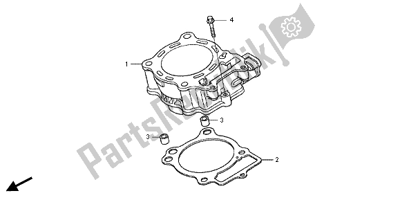 All parts for the Cylinder of the Honda CRF 150 RB LW 2012