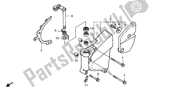 Tutte le parti per il Coperchio Carter Posteriore Sinistro del Honda XL 1000V 2006