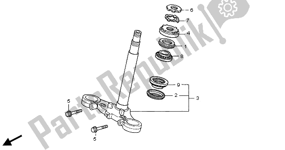 All parts for the Steering Stem of the Honda CBF 600 SA 2005