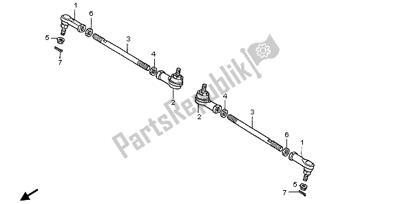 Todas las partes para Tirante de Honda TRX 680 FA Fourtrax Rincon 2009