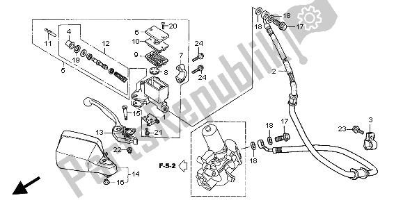 Todas las partes para Fr. Cilindro Maestro Del Freno de Honda XL 1000 VA 2004