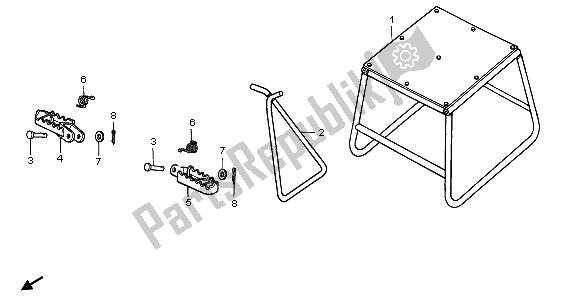 Todas as partes de Levantar E Pisar do Honda CR 80 RB LW 1998