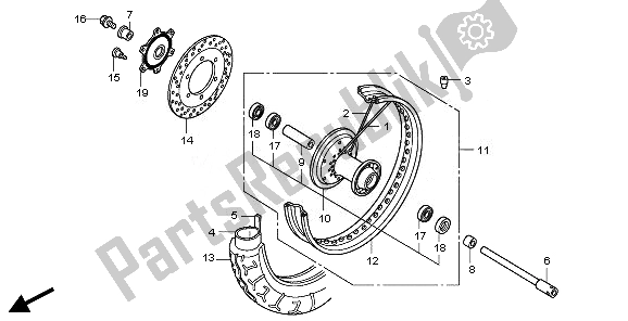 Toutes les pièces pour le Roue Avant du Honda VT 750 CS 2010