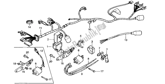 Todas las partes para Mazo De Cables Y Bobina De Encendido de Honda CMX 450C 1986