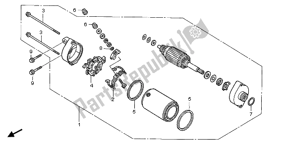 Tutte le parti per il Motore Di Avviamento del Honda VTX 1300S 2007