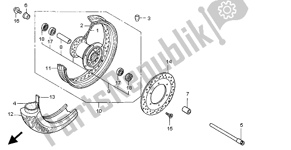 Todas las partes para Rueda Delantera de Honda VT 1100C3 1999