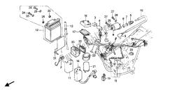 WIRE HARNESS & IGNITION COIL & BATTERY