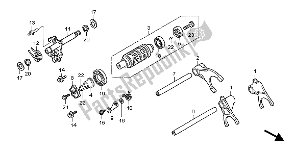 Todas las partes para Tambor De Cambio De Marchas de Honda CB 1000R 2009