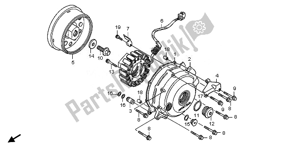 Tutte le parti per il Generatore del Honda XL 1000V 2008