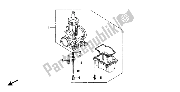 Todas las partes para Kit De Piezas Opcionales Del Carburador de Honda CR 250R 1991