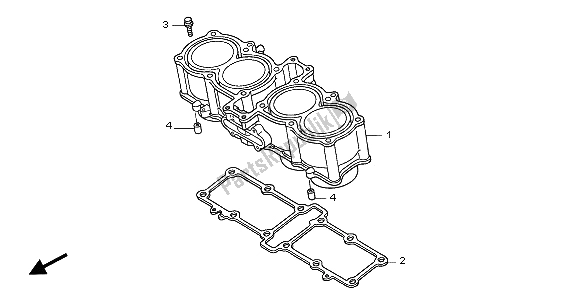 All parts for the Cylinder of the Honda CB 1300 2007