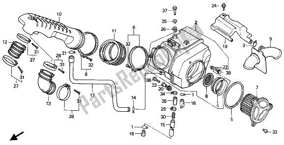 Tutte le parti per il Filtro Dell'aria del Honda XRV 750 Africa Twin 1991