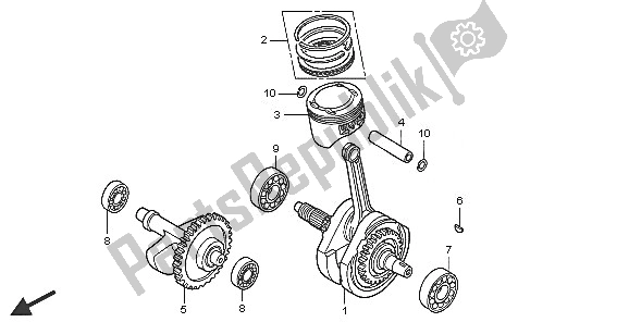 Todas las partes para Cigüeñal de Honda TRX 300 EX Fourtrax 2005