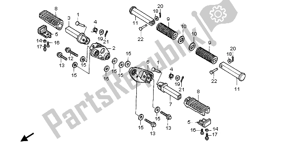 All parts for the Step of the Honda VT 600C 1995