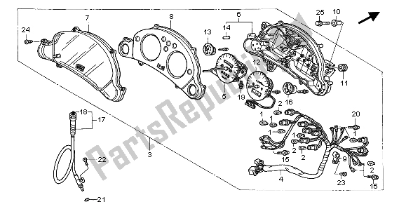 Tutte le parti per il Metro (mph) del Honda XL 650V Transalp 2003