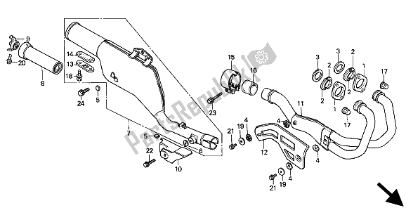 Todas las partes para Silenciador De Escape de Honda XR 250R 1994