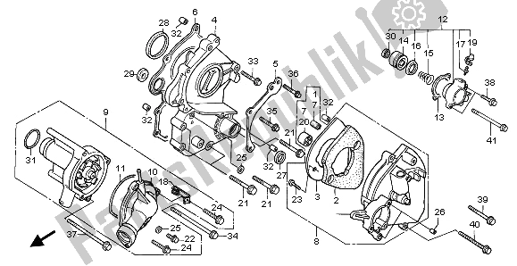 All parts for the Water Pump of the Honda CBR 1000F 1997
