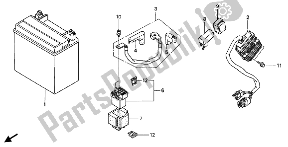 Tutte le parti per il Batteria del Honda XRV 750 Africa Twin 1994