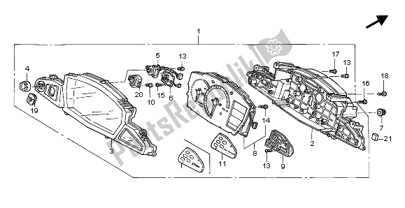 Todas as partes de Metro (mph) do Honda ST 1300A 2002