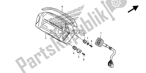 All parts for the Meter (mph) of the Honda NC 700D 2012