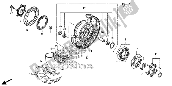 Tutte le parti per il Ruota Posteriore del Honda VT 750C2S 2013