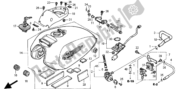 Wszystkie części do Zbiornik Paliwa Honda CB 1300X4 1998