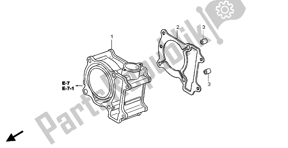 All parts for the Cylinder of the Honda FES 125 2006