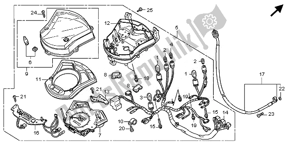 All parts for the Meter of the Honda SH 150S 2011