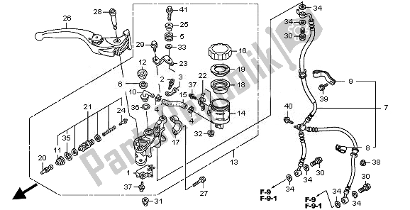 Todas las partes para Cilindro Maestro Del Freno Delantero de Honda CBR 600 RR 2010