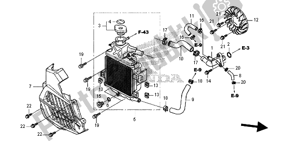 Tutte le parti per il Termosifone del Honda SH 125A 2013