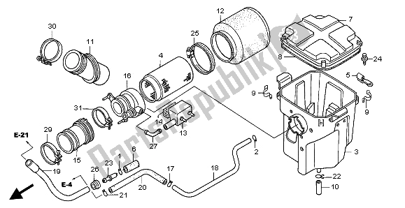 Todas las partes para Filtro De Aire de Honda TRX 500 FA Fourtrax Foreman 2002