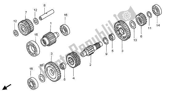 All parts for the Transmission of the Honda TRX 400 FA Fourtrax Rancher AT 2006