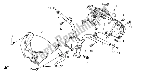 Tutte le parti per il Maniglia E Coperchio Della Maniglia del Honda NHX 110 WH 2012
